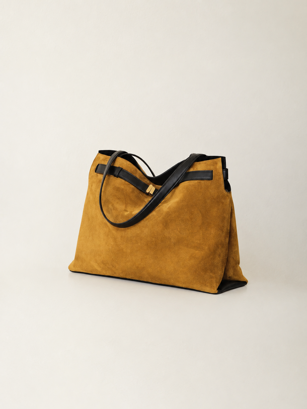 Greta Tote Mustard Suede
