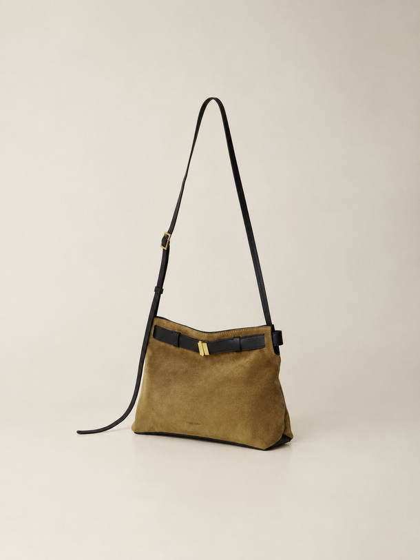 Greta Crossbody Mustard Suede 