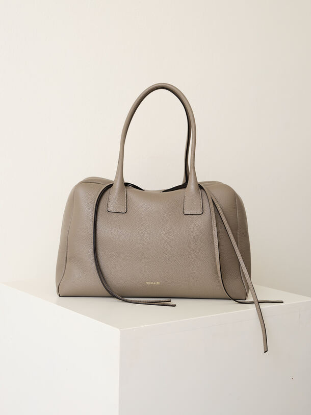 Bowling  Bag Taupe Grained  
