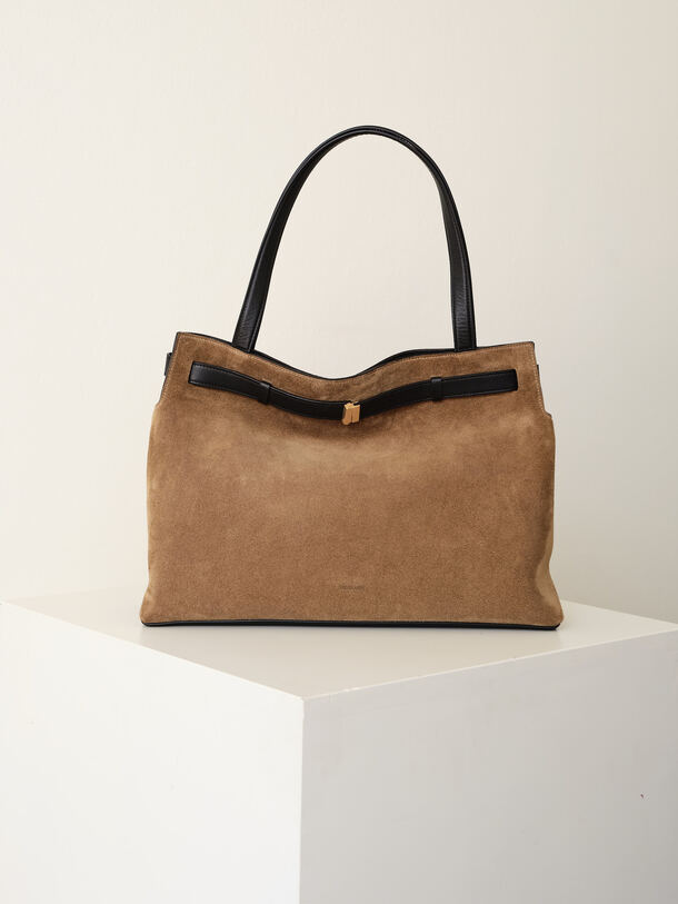 Greta Tote Tabacco Suede