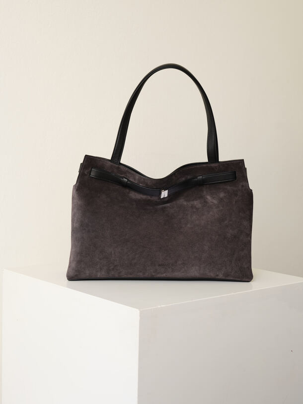 Greta Tote Grafite Suede