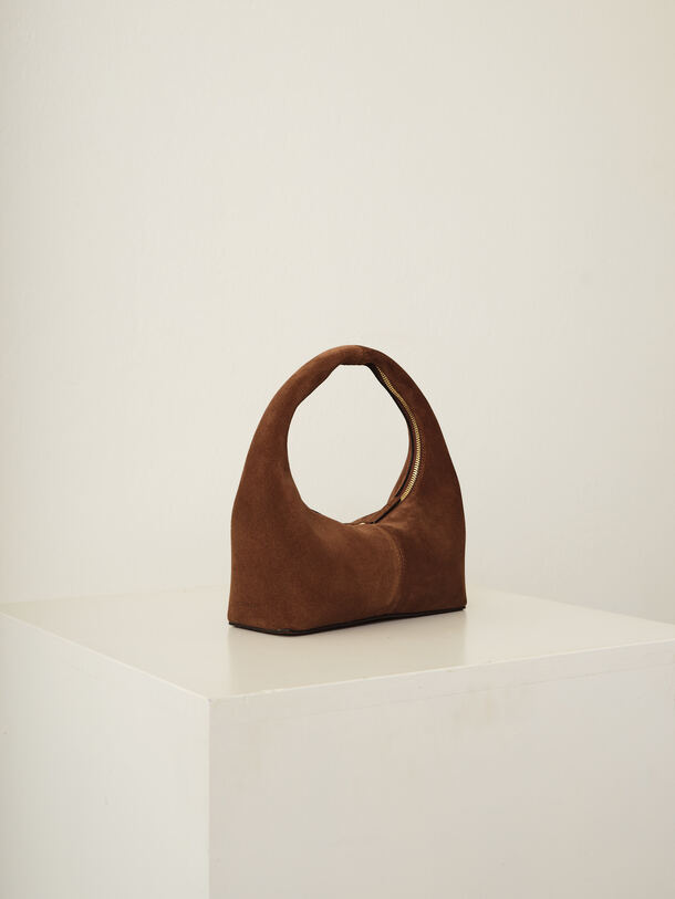 Panier Baguette Middle Pecan Suede