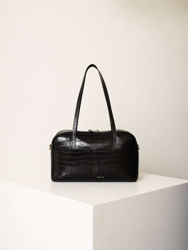 Bauletto Croc-effect Deep Choco    