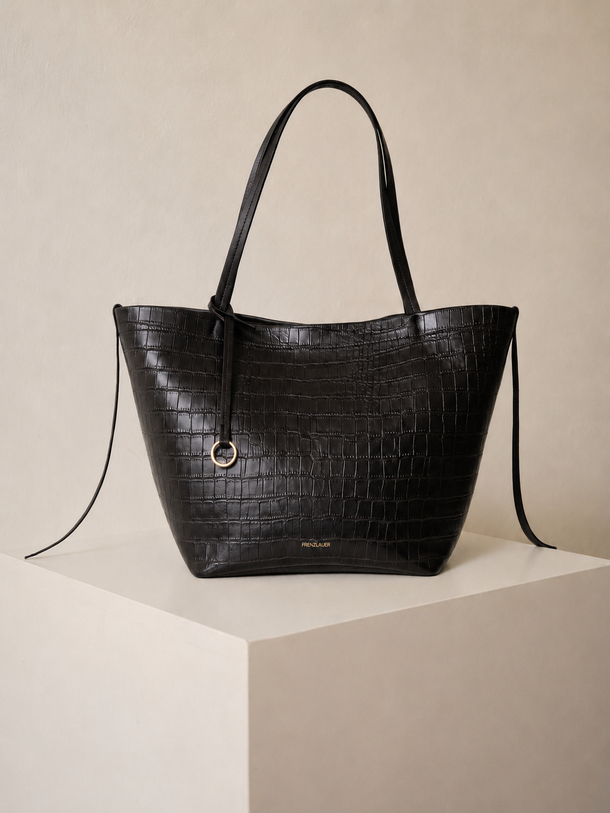 Market Tote Croc-effect Deep Choco
